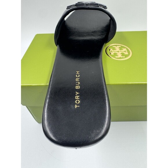 Tory Burch INES Classic Single-Band Goat Leather Slide (Perfect Black) Size 6 - Picture 12 of 16